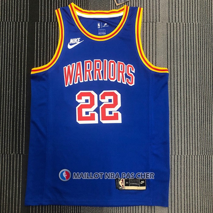 Maillot Golden State Warriors Andrew Wiggins NO 22 75th Anniversary Bleu